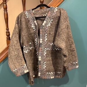 Women's Hand-embroidered Mexican Wool Jacket